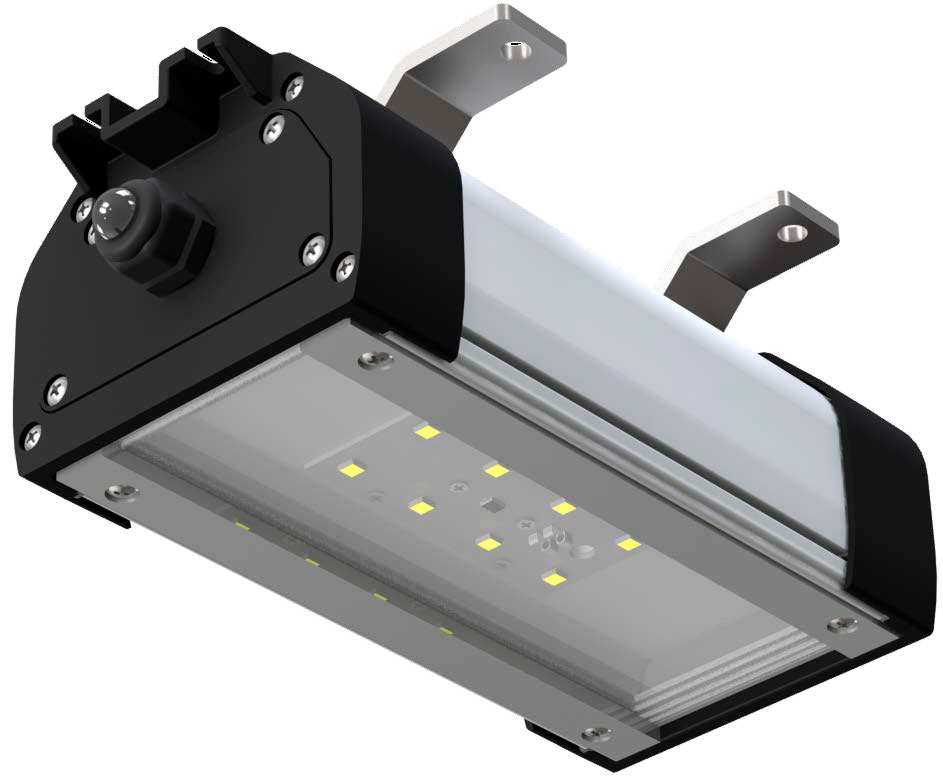 Luminária linear compacta industrial IP66 – Série ALLYS