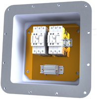 Painel de comando para iluminao  prova de exploso, Ex db / Ex tb, Zonas 1, 2, 21 e 22  Srie AWR68