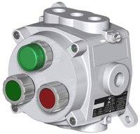 Botoeira de comando e sinaliza��o � prova de explos�o para Grupo IIC, Ex db / Ex tb, Zonas 1, 2, 21 e 22 � S�rie ISRR1 e ISRR4.